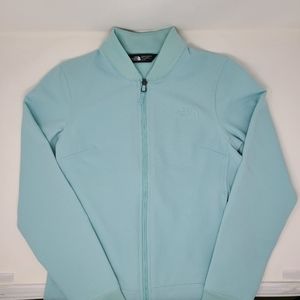 Women's The North Face Full Zip Jacket Blue XS Activewear Mock Neck